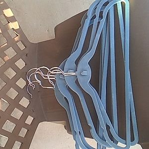 12 Blue Velvet Hangers